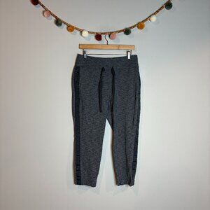 Athleta grey heathered side strip jogger pants
